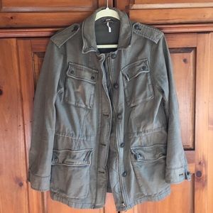 Free People army green jacket